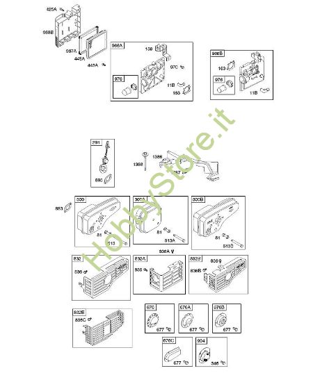 A - Depuratore aria, sistema di scarico B&S - 12 €¦ 12H807-1808-B1 brand Stihl